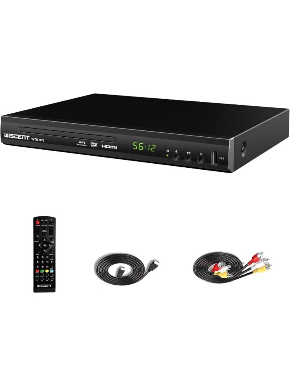Full HD 1080p Blu-Ray DVD Player, Home Theater System, HDMI/USB, Multi-Region